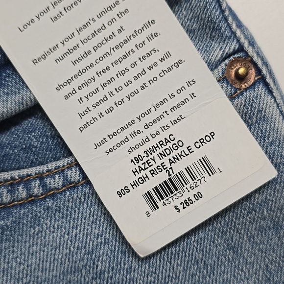 Re/Done 90s high waist ankle crop hazey indigo - Picture 9 of 15